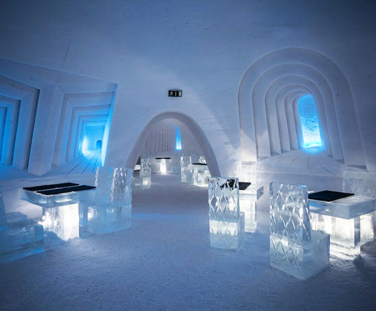 Ice restaurant du snowvillage de Lainio