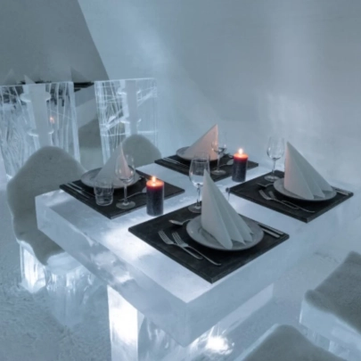 SnowVillage et déjeuner au Ice restaurant depuis Ylläs