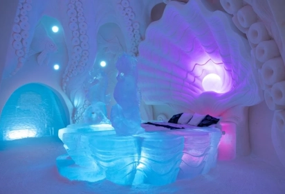Sculpture de glace du Snowvillage de Lainio