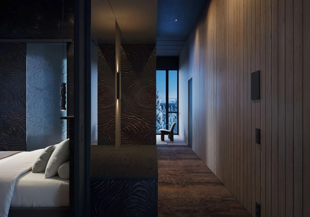 Couloir de la Suite Executive Jussi de l’hôtel Arcora