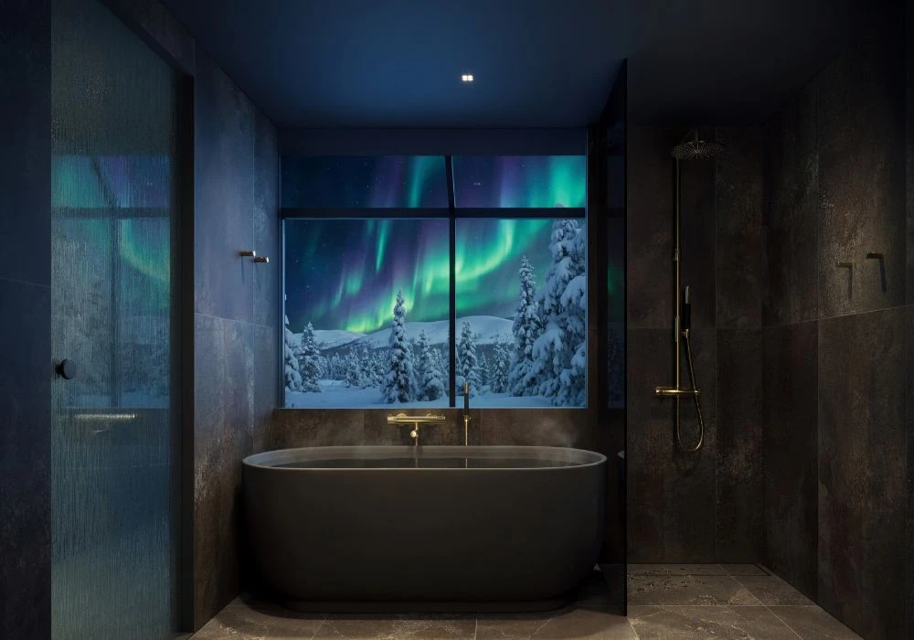 Salle de bain de la Sky Villa Antti de l’hôtel Arcora
