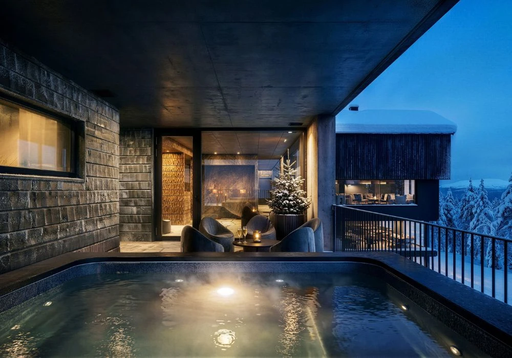 Bain à remous du Spa de l’hôtel Arcora