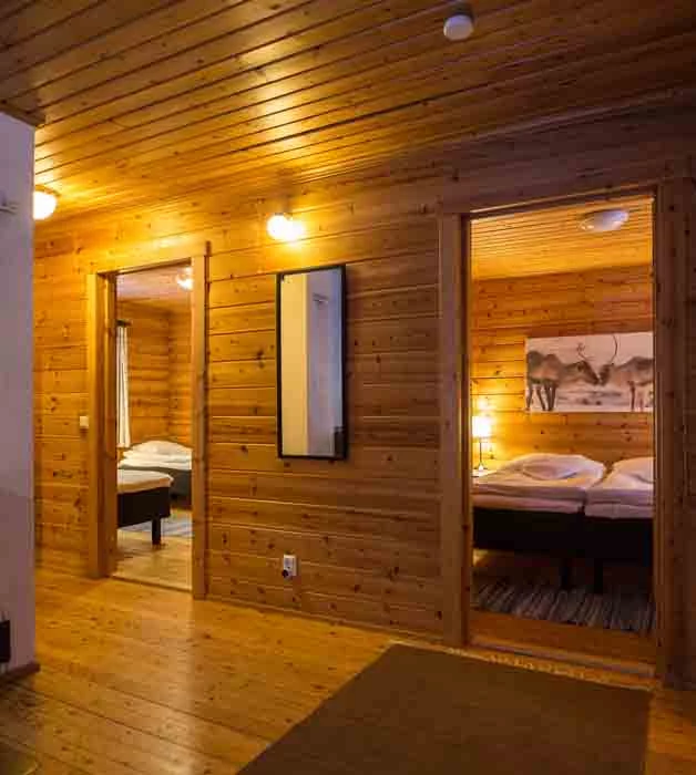Chambres d’un chalet avec sauna de l’hôtel Torassieppi