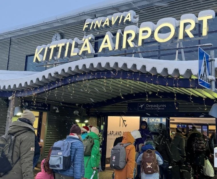 Retour à l'aéroport de Kittila