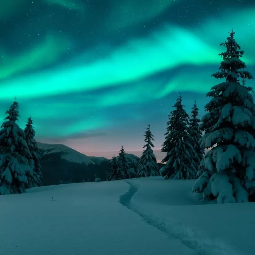 Explications sur la formation des aurores boréales à Jeris en Laponie