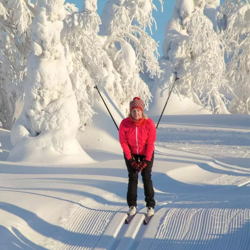 Ski de fond depuis Harriniva en Laponie
